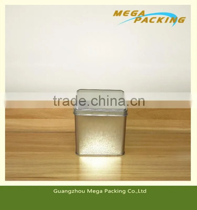 High quality small rectangular metal tin box for storing pads/credit card/business card