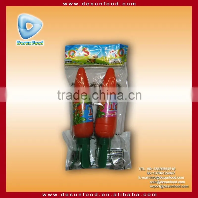 new shape carrot bottle sour powder candy