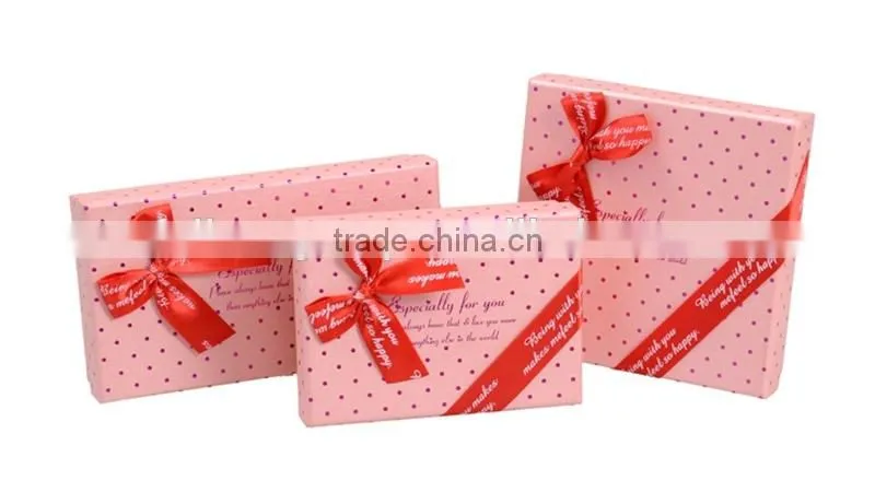 Wholesale Customized Logo Ribbon Packing carton box for sweet