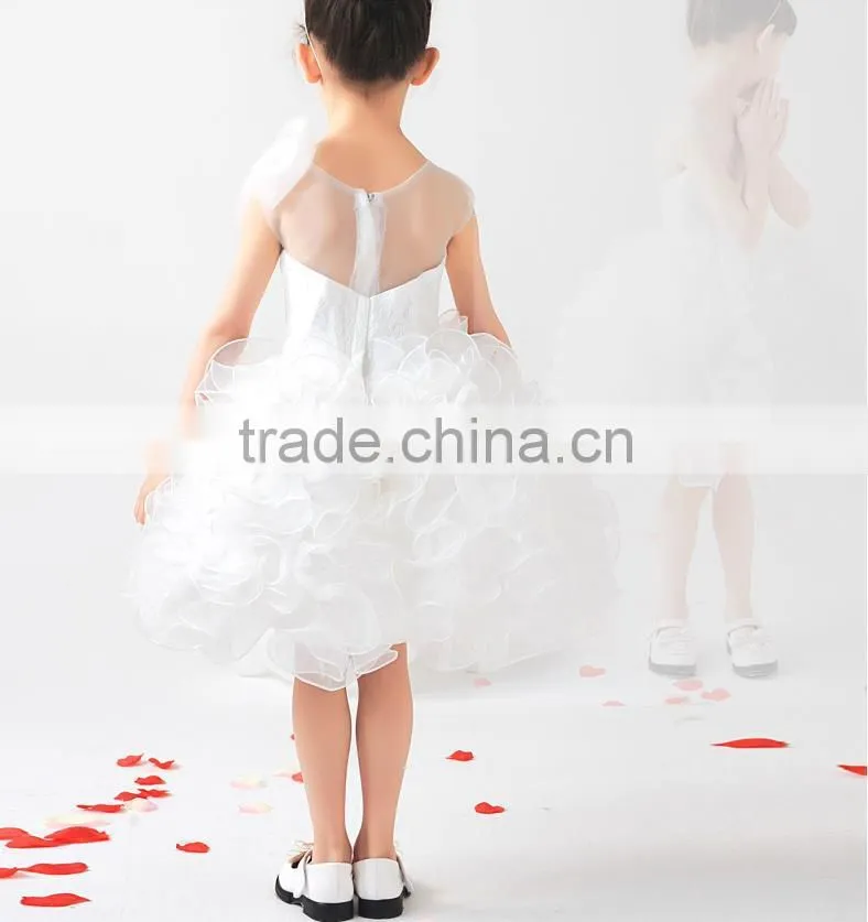 2015 hot sale children real sample flower girl dress