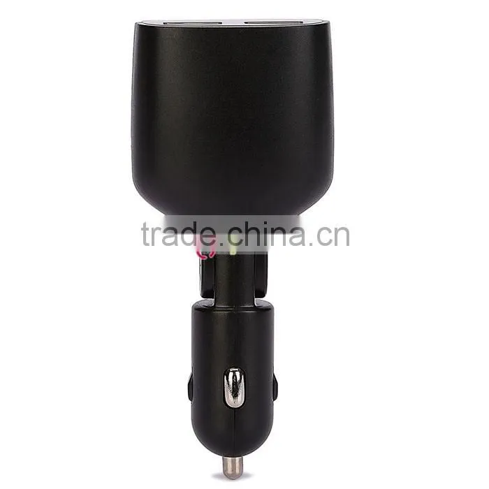 Dual LED Display USB Car Charger For Samsung Galaxy S6 Note 5 4 iPhone HTC White