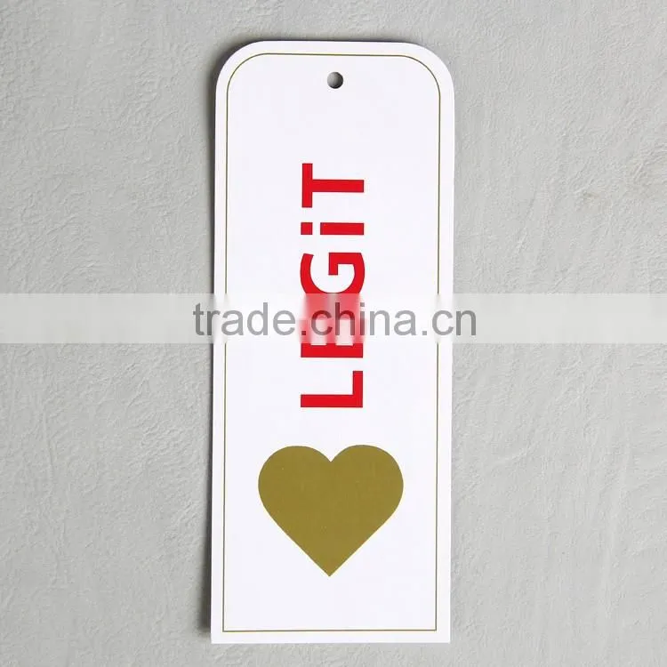 circle paper hangtag with Gold stampling for girl's dress