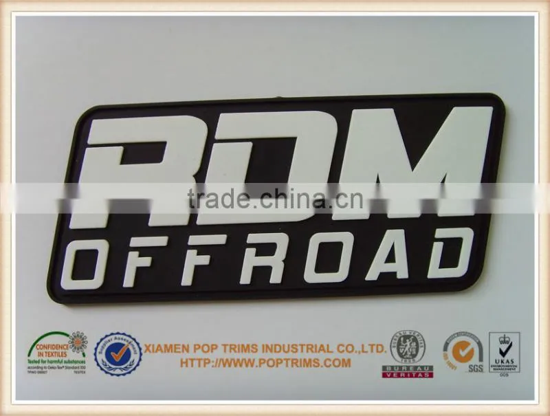 letter pvc rubber patch,custom rubber patches