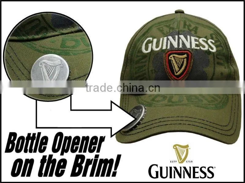 cotton twill fahsion embroidery new design bottle opener baseball cap