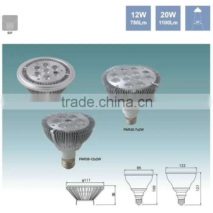 6-17V 780ML E27 PAR LED Blub e27 12w
