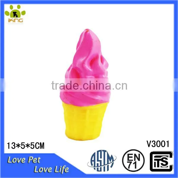 Various ice cream /cup cake shape vinyl pet toy,promotional gift