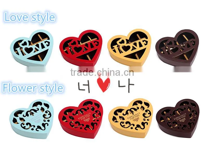Valentine day's gift different types paper chocolate gift packaging box