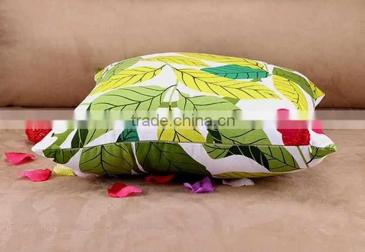2015 pure cotton tree leaves environmental protection printing pillow cushion cover Creative home hold pillow
