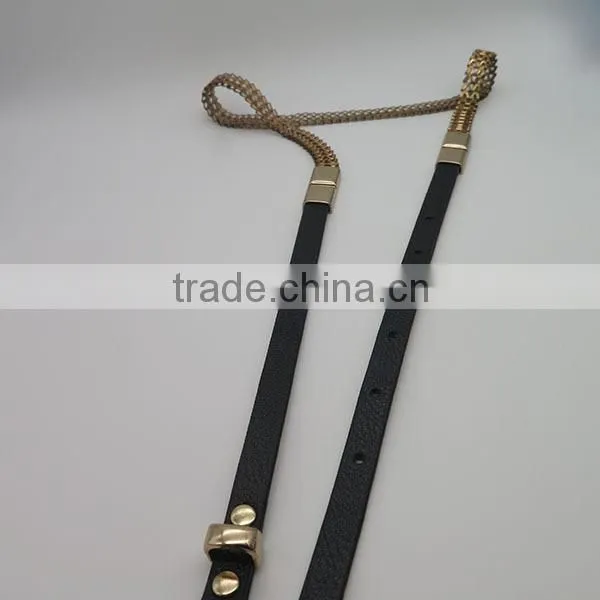 Fashionable skinny chain waist belt for women