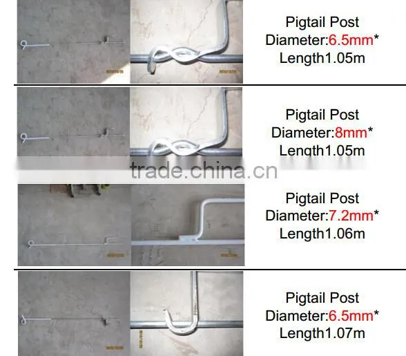 Tread-in Insulated Pigtail Electric Fence Post