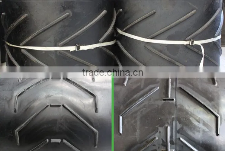 Figured rubber conveyor belts
