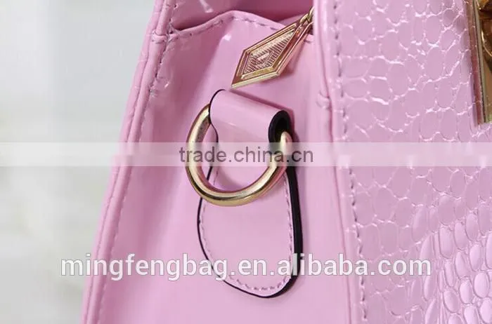 2015 New Fashionable Single Shoulder Cross Strap and Tote PU Woman Bag