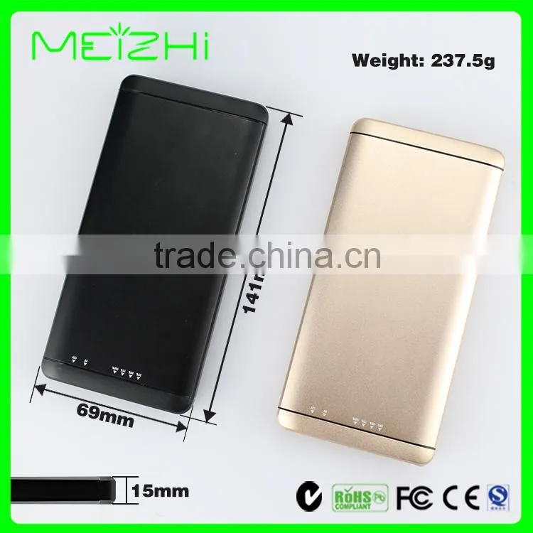 Qualcomm QC2.0 power bank for Samsung S6,Note 4,HTC Xiaomi Mi4 Quick charge 2.0