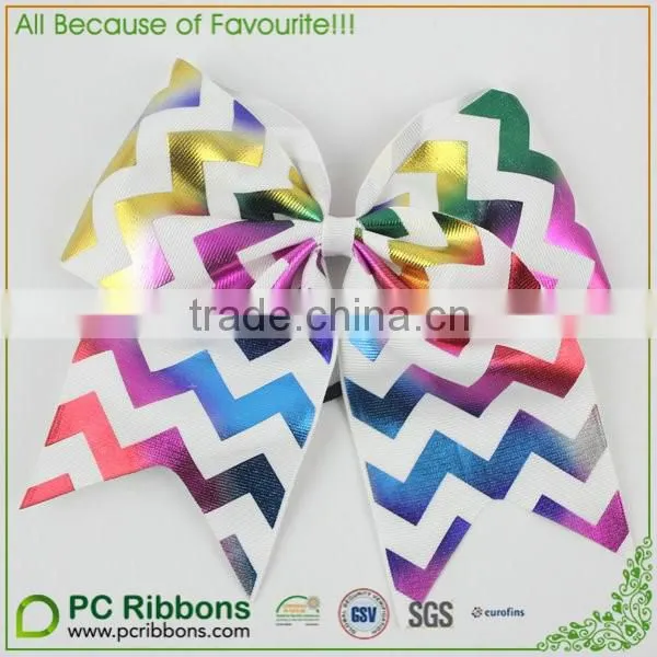 6.5" High Quality Rhinestone Cheerleading Bow For Girls