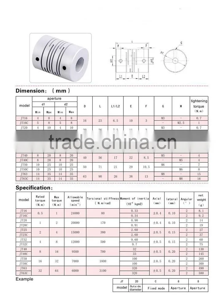 Low cost high quality miniature reducer shaft coupling types