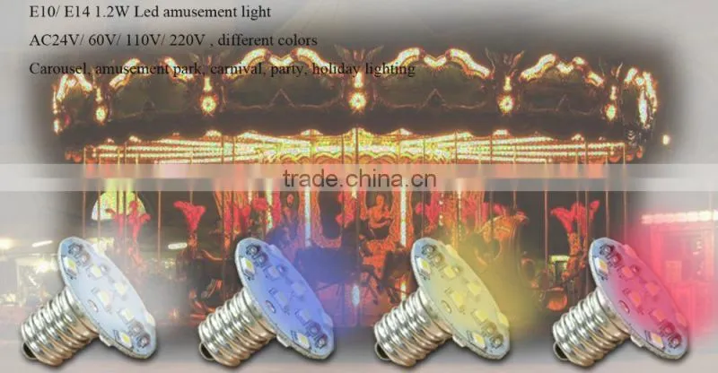 e10 e14 30mm led amusement light 60v 24v 220v white color