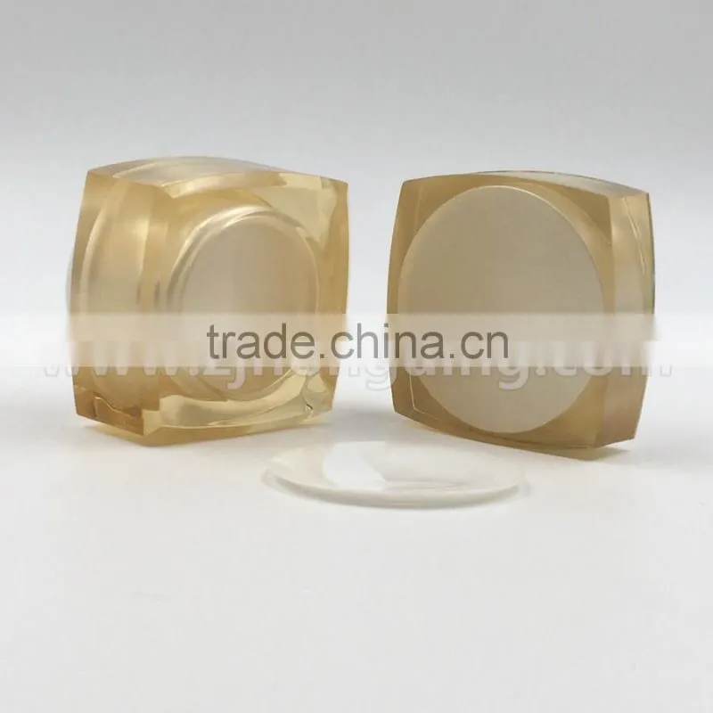 square cosmetic acrylic jar 15g,square acrylic jar, shiny cosmsetics jars