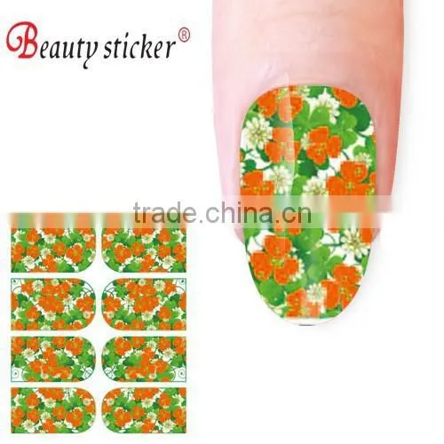 New Green clover nail art artificial lady strips