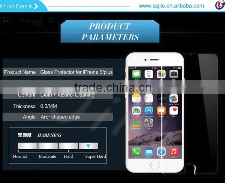 9h hardness tempered glass screen protector for iphone 0.33MM tempered