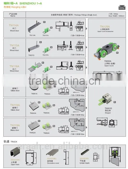 Hanging sliding door roller