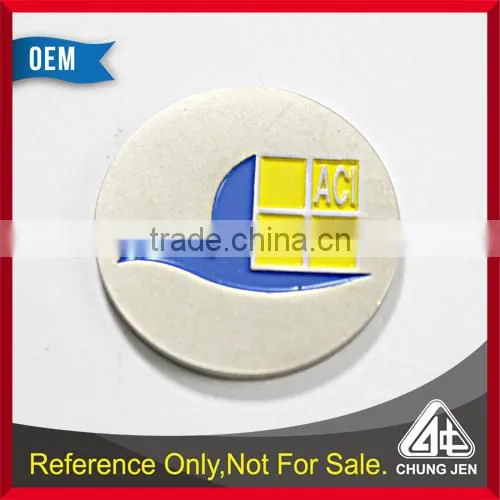 Wholesale bulk silver metal token printing trolley token enamel coin