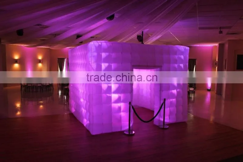 Customized inflatable exhibition booth, shopping mall inflatable foldable photo booth for sale