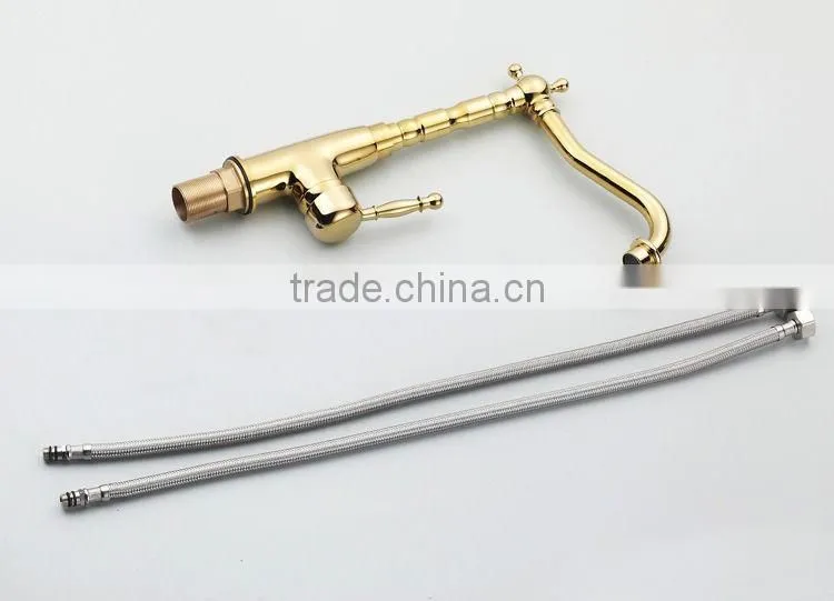 Sanitary ware kitchen basin sink faucet gold brushed kitchen faucet