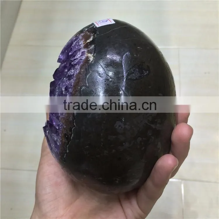 Natural Amethyst Geode Dragon Egg Crystal Geode For Sale