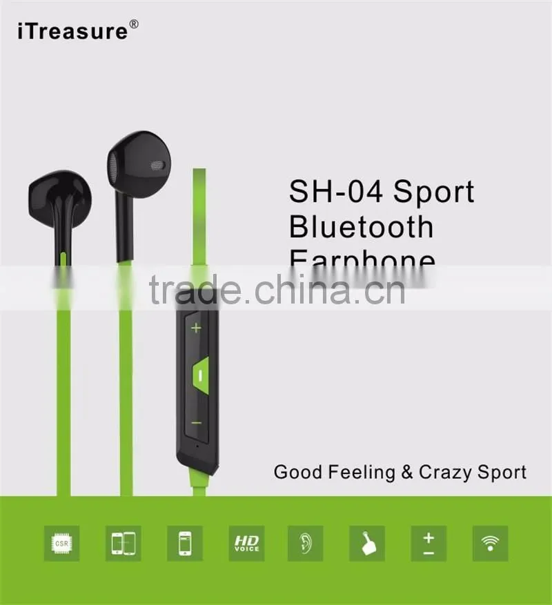 Sport Bluetooth earphone,Microphone,Noise Cancelling Function and In-Ear Style cheap wireless stereo bluetooth headset