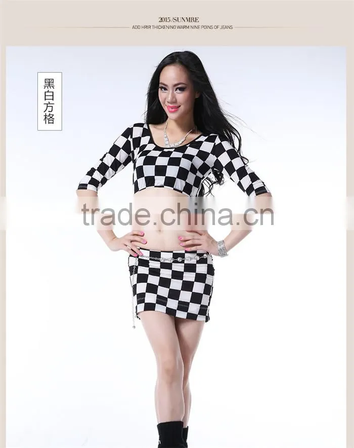 Wuchieal Printing Sexy Dance Costume for Belly Dancer, Hot Sale Belly Dance Professional Practice Suit