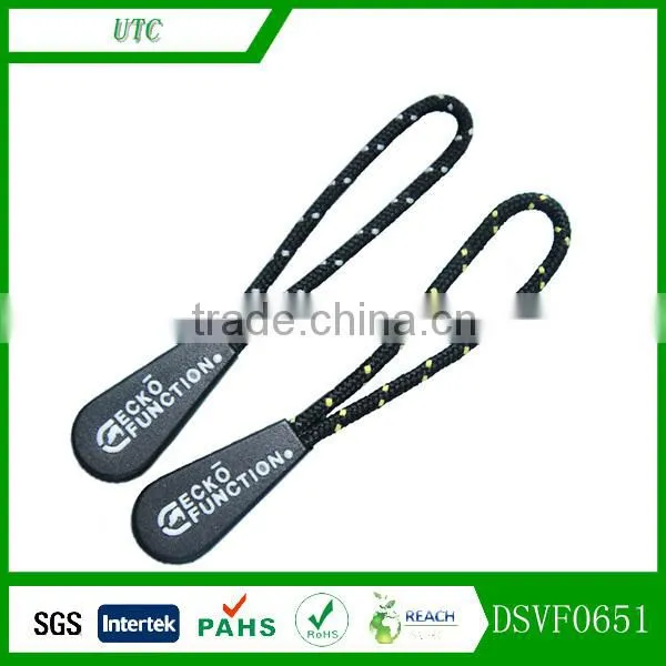 custom metal pvc silicone rubber plastic leather zipper puller