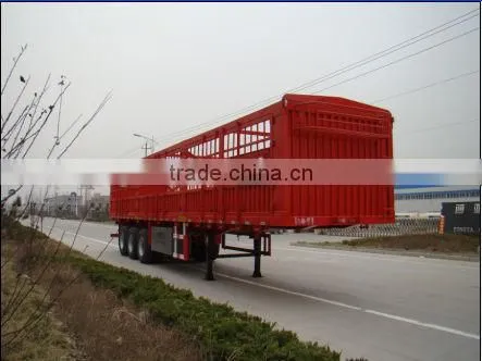 60T 3 axle animals transport semi trailer /truck stake semi trailer