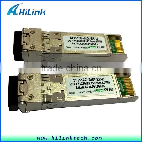 Fiber Optic WDM Transceiver LC 1270nm/1330nm 10G 40km BIDI SFP+