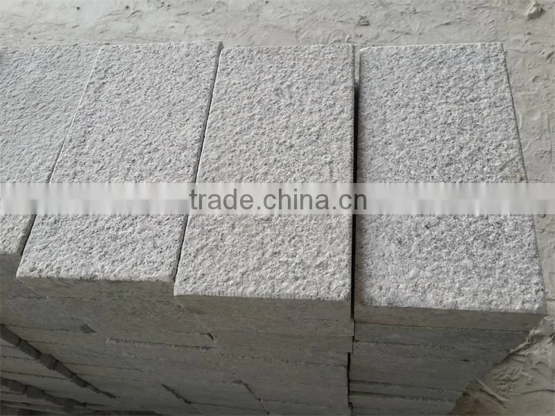Bush hammered gray grainte stone tiles