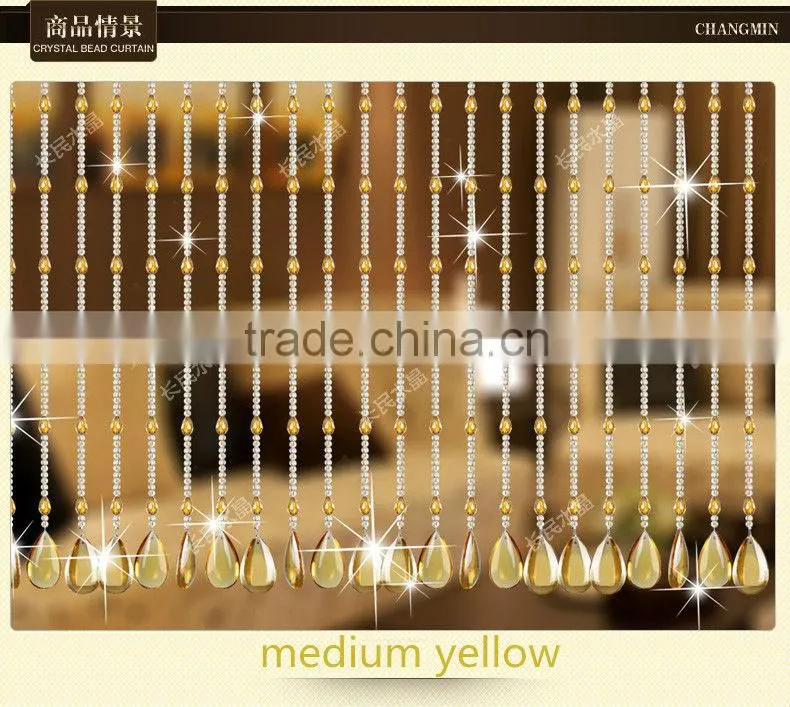 crystal glass Eco-friendly beads curtain for hotel store shop coffee or home decoration hanging door beads curtain