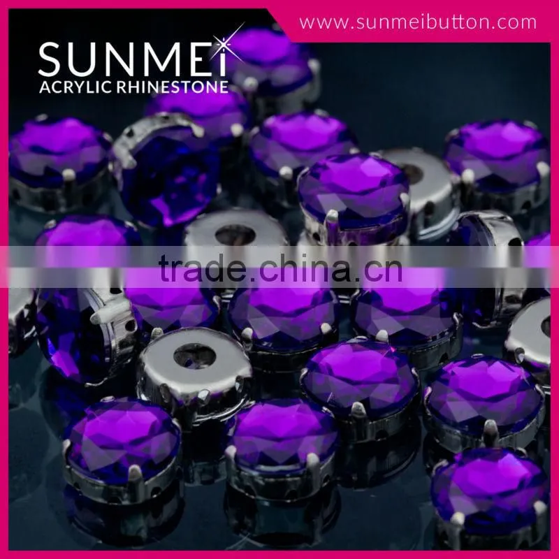 Decorative Black Plastic Rhinestone Shoe Buckles