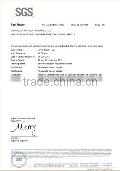 Metallized gold cardboard