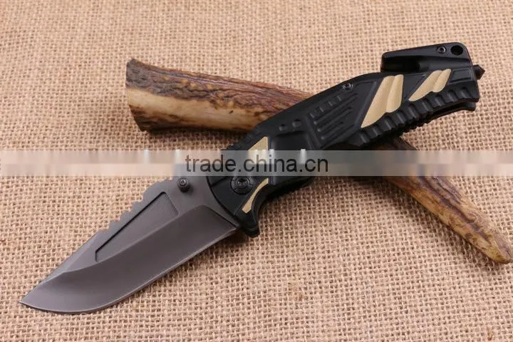 OEM new stainless steel blade material folding rescue knife