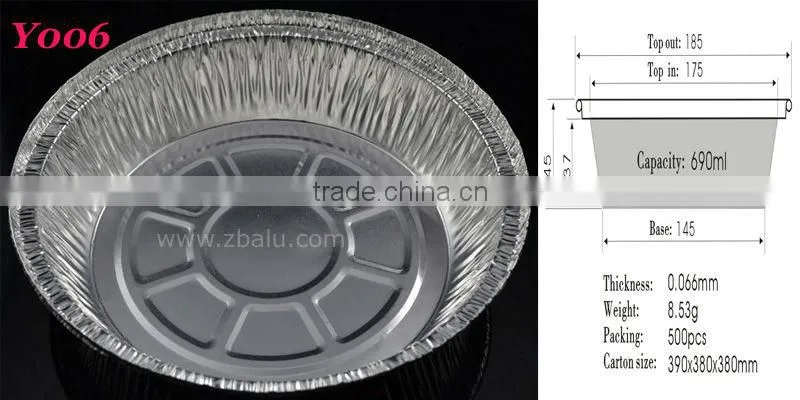 Foshan Aluminum Foil Disposable Round Bread Pan Y006