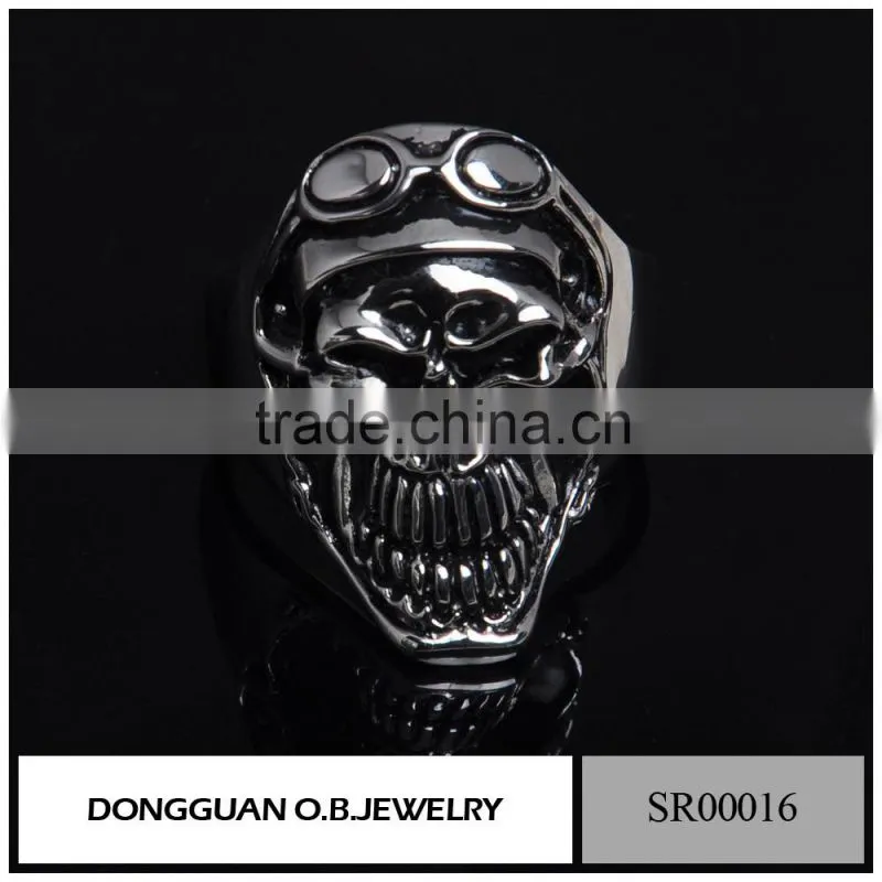 Skull Silver Ring For Men,Skull Ring Silver Jewelry Gothic,Silver Skull Titanium Ring