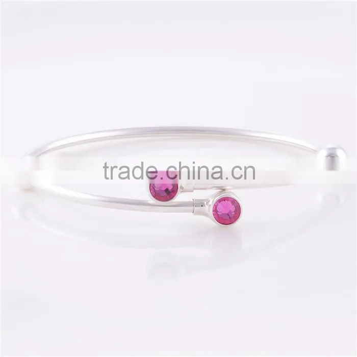 925 Sterling Silver Bangle Bracelet Cross DIY European Charm Beads Bangle CSZ002