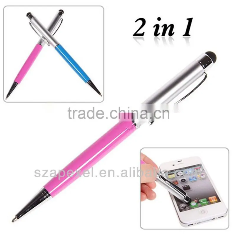 2 in1 touch Stylus Pen for Capacitive Touch Screen mobile Phone