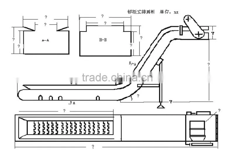 hot sale china factory machine tool accessory hinged belt type cnc chip conveyor