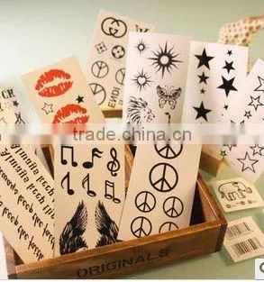 Custom made eco-friendly lip shape tatoo sticker