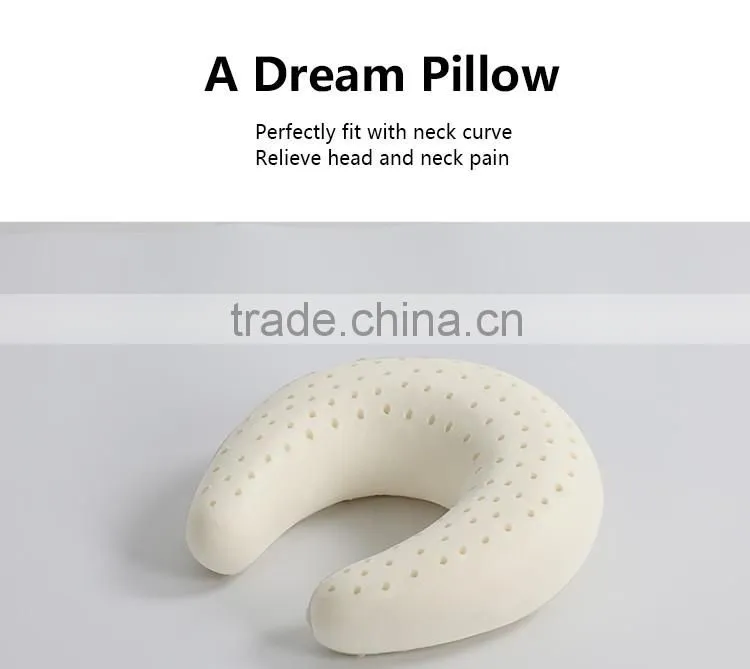 XD-KO006 70D natural latex massage pillow/j pillow travel pillow/mermaid pillow with size 28*28*12