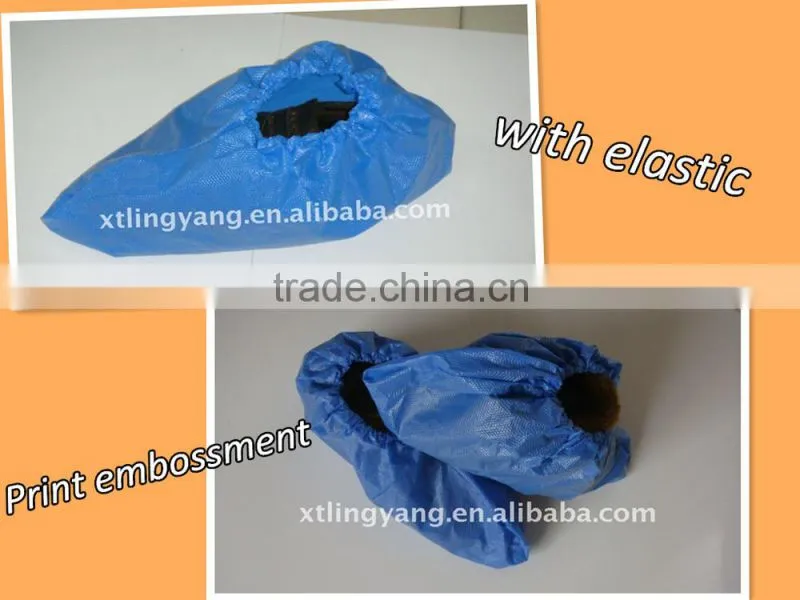 Plastic waterproof safety disposable rain boot / reusable shoe cover
