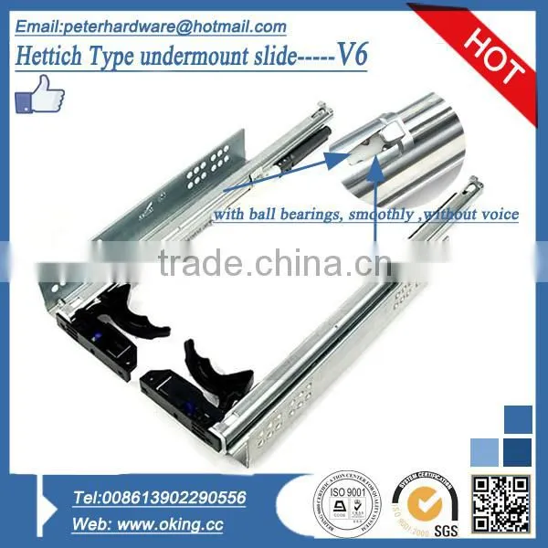 Hettich V6 undermount soft closing drawer slide