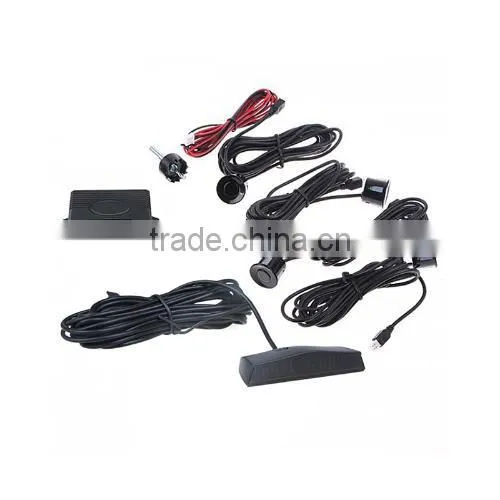 4 Parking Sensors Car Reverse Backup Radar System LED Display Sound Alert