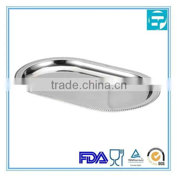Flat stainless steel rosting pan