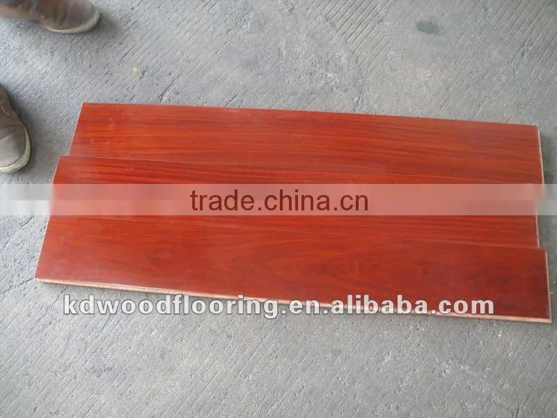 UV paint Competitive price multi layer Santos Mahogany eigneered flooring